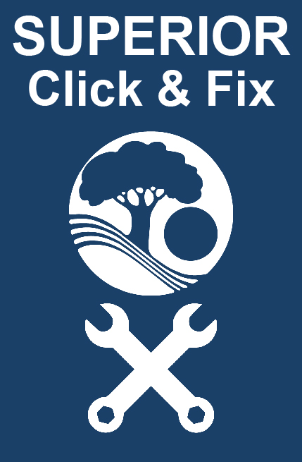 Click this button to access Superior's reporting tool for municipal code and maintenance issues 