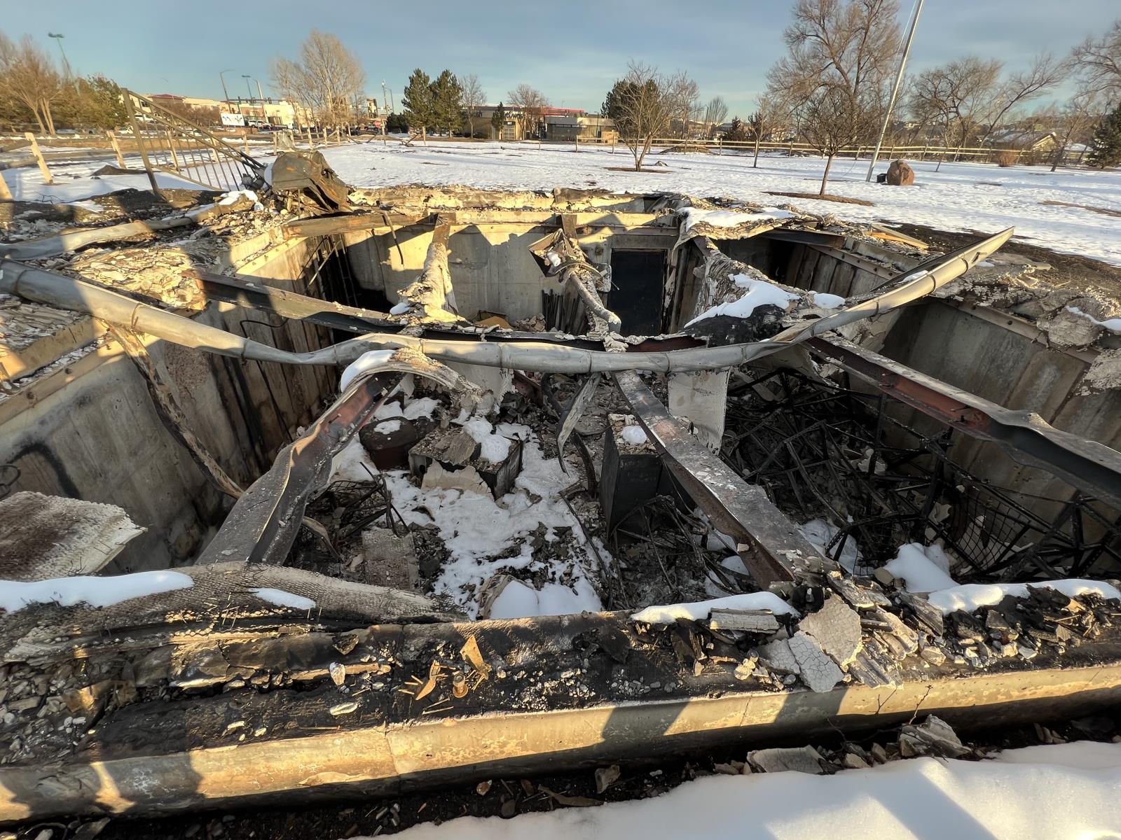 Historical Musuem shortly after the Marshall Fire.