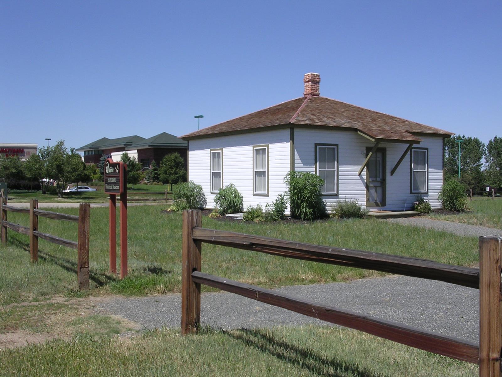 A small house with a plaque where the Historical Musuem resided before the Marshall Fire.