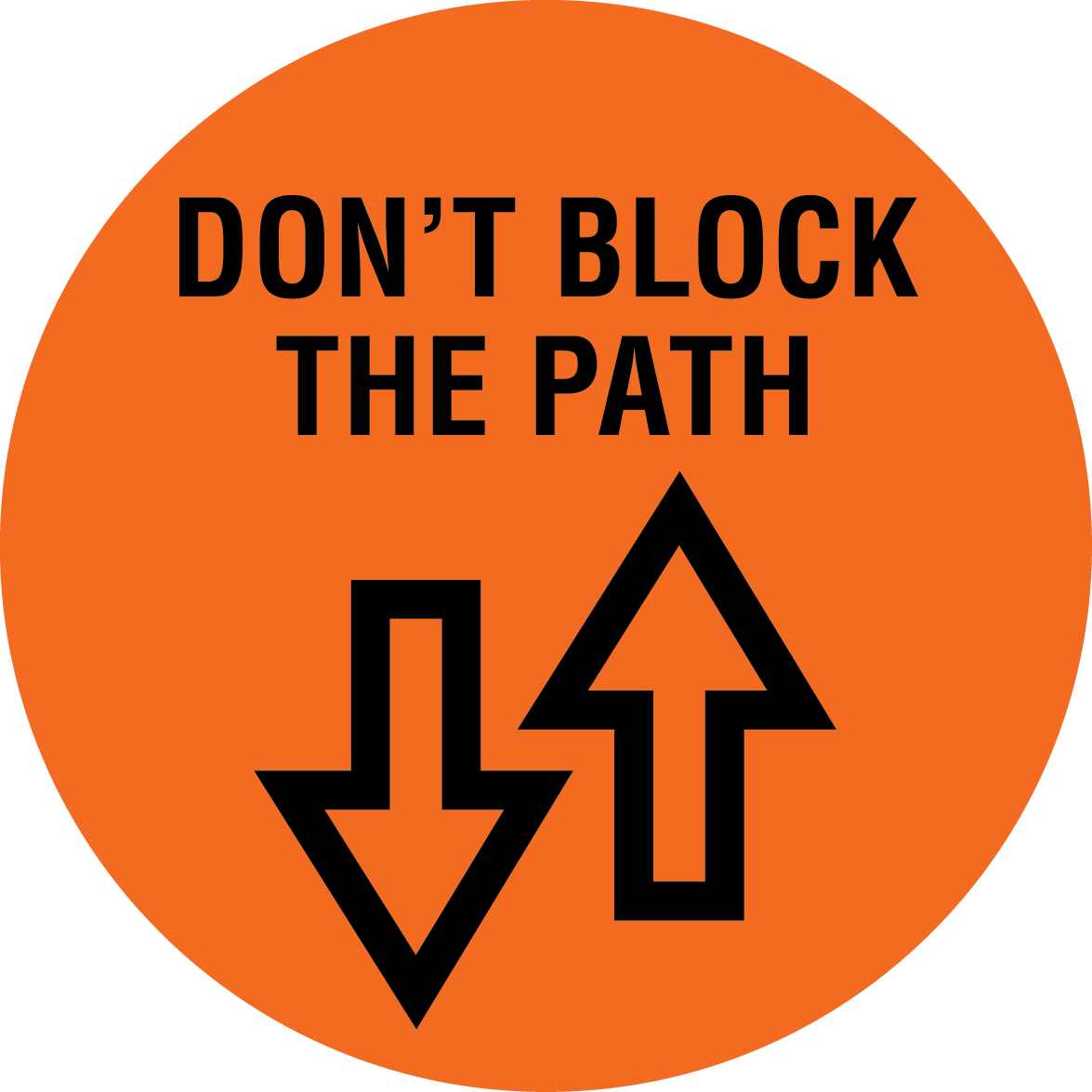 Don't block the path icon