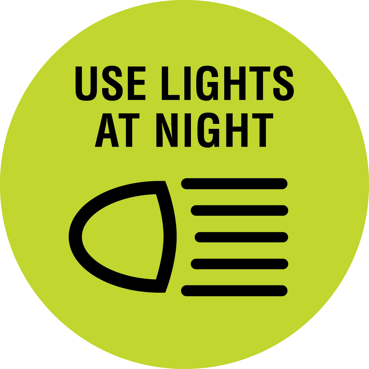 Use lights at night icon