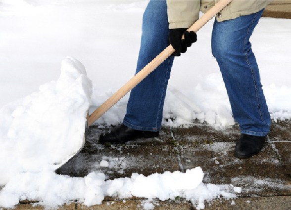 Person shoveling snow